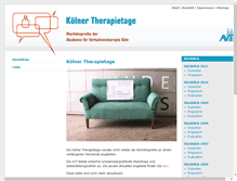 Tablet Screenshot of koelner-therapietage.de